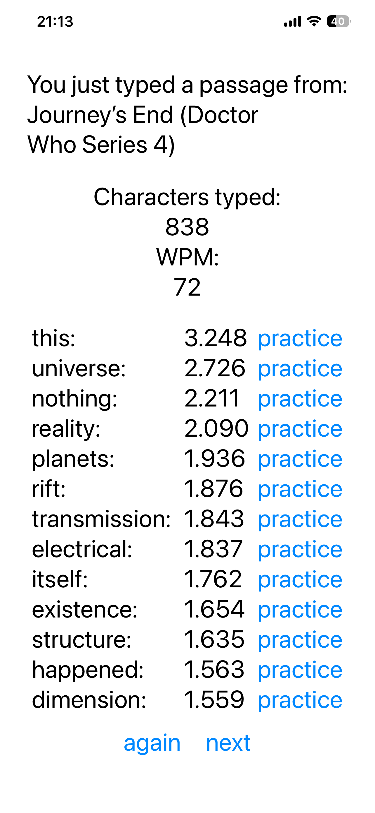 Type Trainer Screenshot 3
